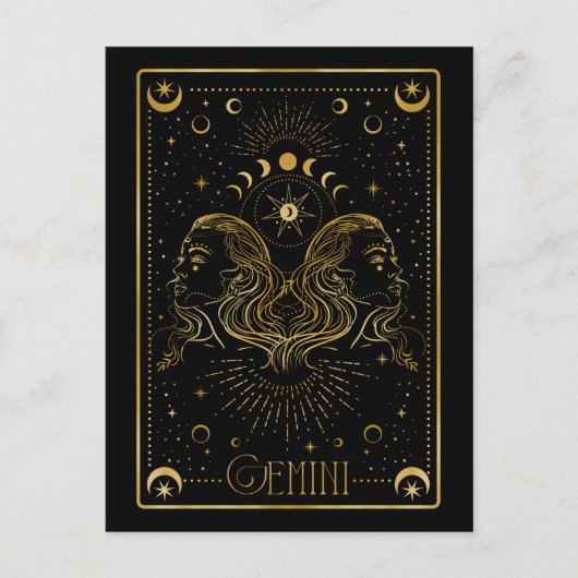 Carte Postale Gemini zodiac (Devant)