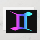 Carte postale Gemini Zodiac Sign (Devant / Derrière)