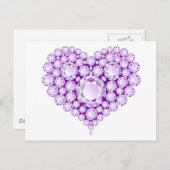 Carte Postale Gemmes cardiaques d'méthyste (Devant / Derrière)