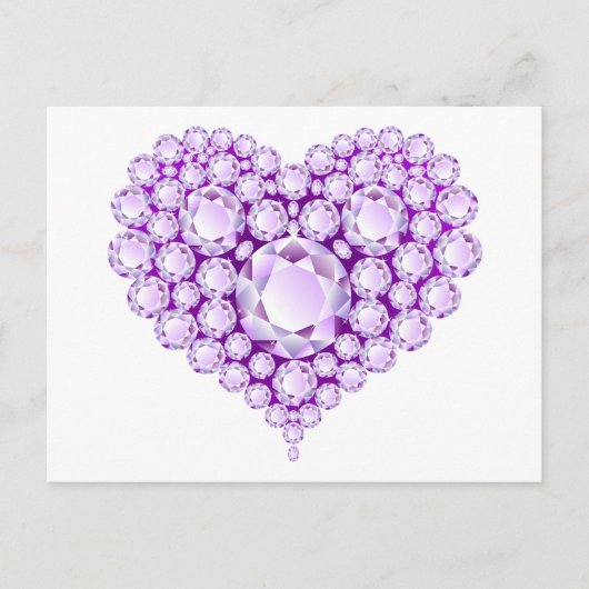 Carte Postale Gemmes cardiaques d'méthyste (Devant)