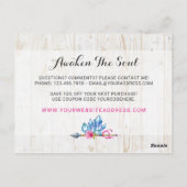 Carte Postale Gemmes de cristal bohème rustique et Merci de flèc (Dos)