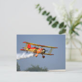 Carte Postale Gene Soucy en aérobatique à Grumman (Debout devant)