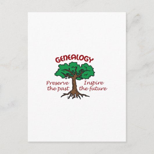 CARTE POSTALE GÉNÉALOLOGIE (Devant)