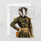 Carte Postale Général Badger (Devant / Derrière)