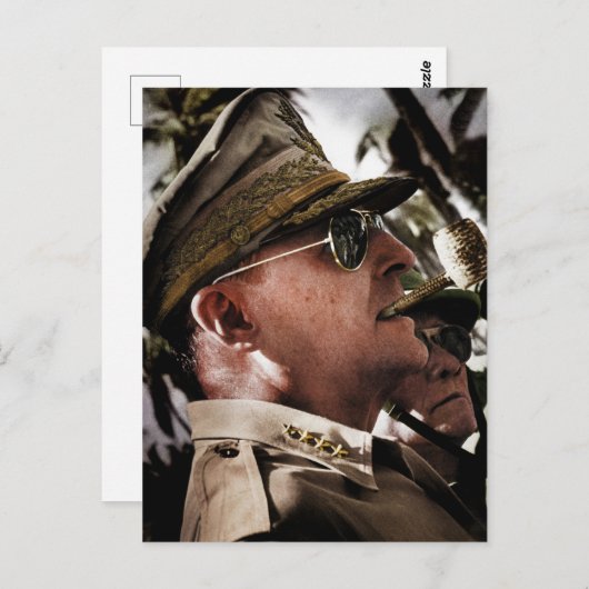 Carte Postale Général Douglas MacArthur (Devant / Derrière)