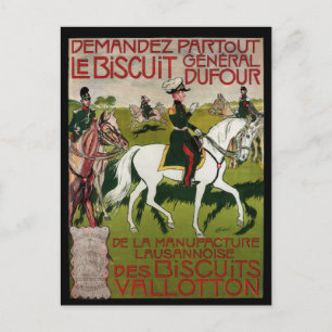 Carte Postale General Dufour Flour le Biscuit 1899