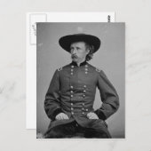 Carte Postale Général George Armstrong Custer par Mathew Brady (Devant / Derrière)