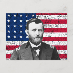 Carte Postale General Grant et le drapeau américain
