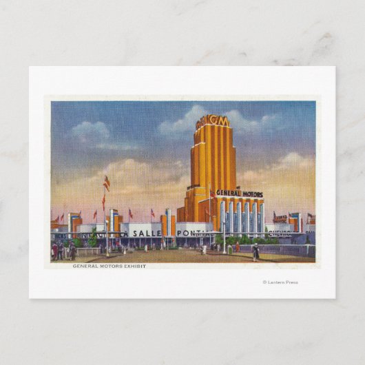 Carte Postale General Motors, exposition universelle de 1934 (Devant)
