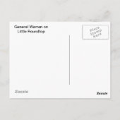 CARTE POSTALE GÉNÉRAL WARREN SUR PETIT TOIT (Dos)