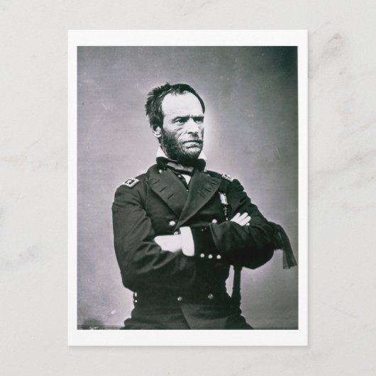 Carte Postale Général William T. Sherman (1820-1891) (photo b/w) (Devant)