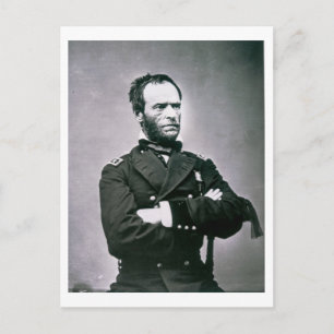 Carte Postale Général William T. Sherman (1820-1891) (photo b/w)