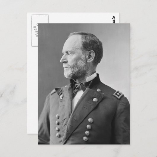 Carte Postale Général William Tecumseh Sherman (Devant / Derrière)
