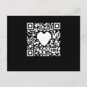 Carte Postale Générateur de code QR avec coeur (Devant)