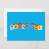 Carte Postale Générer des blocs de message Merci (Devant / Derrière)