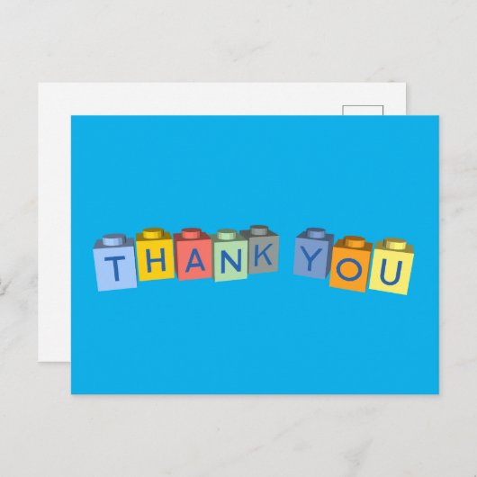 Carte Postale Générer des blocs de message Merci (Devant / Derrière)