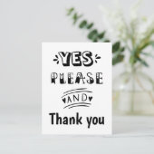 Carte Postale Générique RSVP noir et blanc (Debout devant)