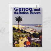 Carte Postale Gênes et la Rivera italienne (Devant / Derrière)