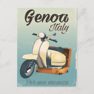 Carte Postale Gênes Italie Pour des vacances affiche vintage