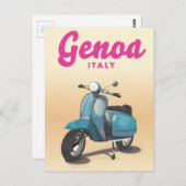 Carte Postale Gênes Italie scooter (Devant / Derrière)