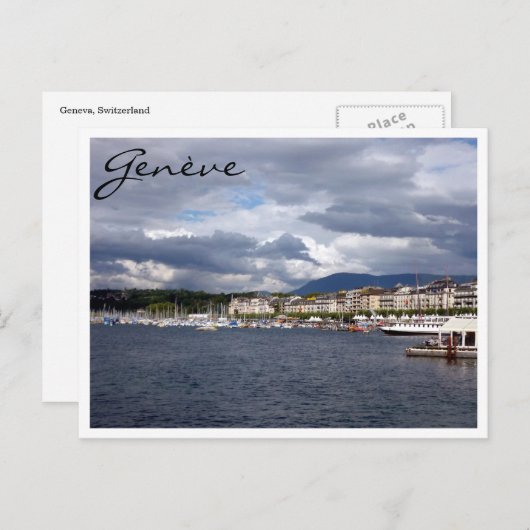 Carte Postale geneva lake leman (Devant / Derrière)