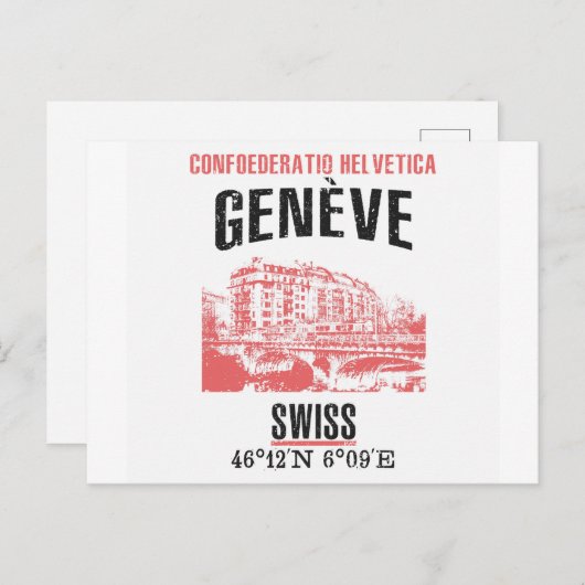 Carte Postale Genève (Devant / Derrière)