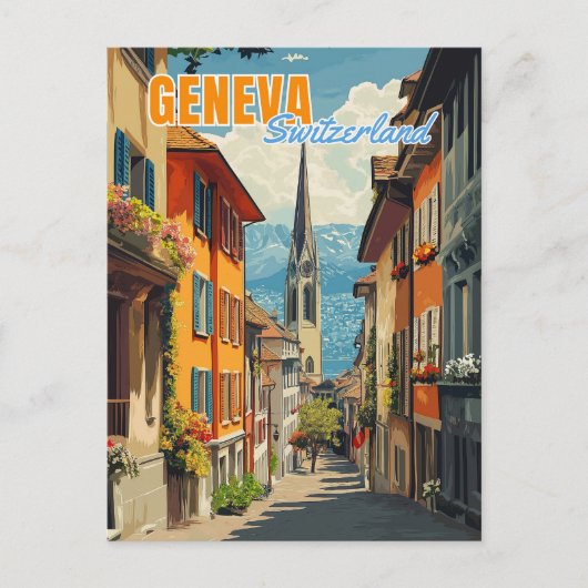 Carte Postale Genève Alpes suisses (Devant)