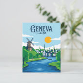 Carte Postale Genève Illinois (Debout devant)