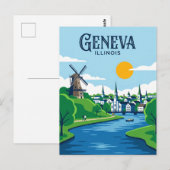 Carte Postale Genève Illinois (Devant / Derrière)