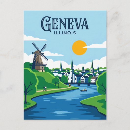 Carte Postale Genève Illinois (Devant)