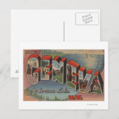 Carte Postale Genève, New York - Scènes de grandes lettres (Devant / Derrière)