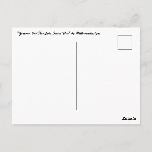 Carte postale "Genève - Vue sur le lac" (Dos)