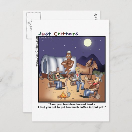 Carte Postale Genie de pot de café (Devant / Derrière)