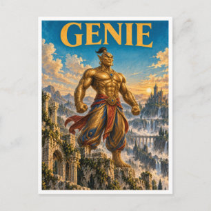 Carte Postale Génie, Monstre de Fantastique Gothique