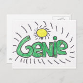 Carte Postale Genie produit (Devant / Derrière)