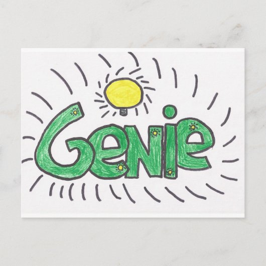 Carte Postale Genie produit (Devant)
