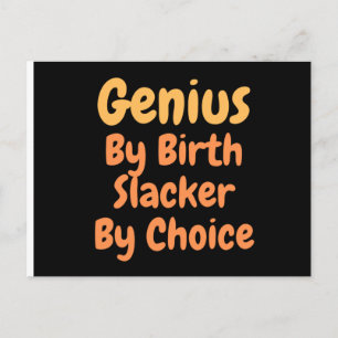 Carte Postale Genius Par pantalon de naissance par ChoicePostcar