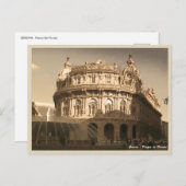 Carte Postale Genova - Piazza de Ferrari (Devant / Derrière)