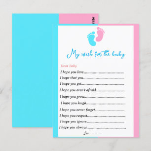 Carte Postale Genre révéler jeux de fête voeux pour le bébé