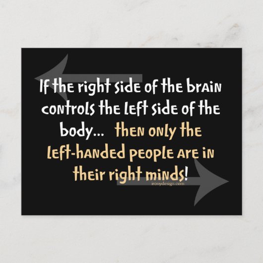 Carte Postale Gens gauchers (Devant)