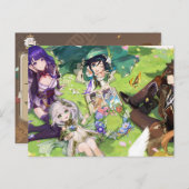 Carte postale Genshin [2e anniversaire} (Devant / Derrière)