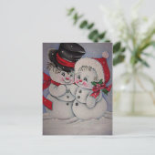 Carte Postale gentil Snowman (Debout devant)