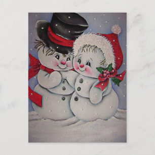 Carte Postale gentil Snowman