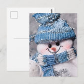 Carte Postale gentil Snowman (Devant / Derrière)