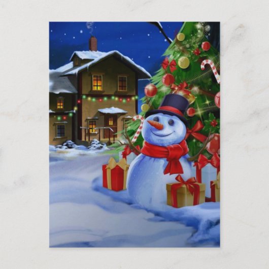 Carte Postale gentil Snowman (Devant)