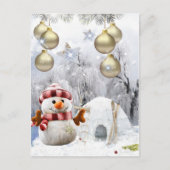 Carte Postale gentil Snowman (Devant)