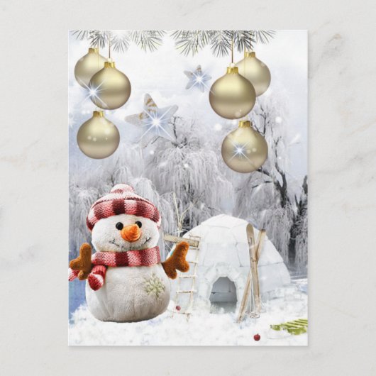 Carte Postale gentil Snowman (Devant)