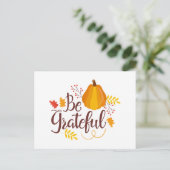 Carte Postale gentil Thanksgiving word art (Debout devant)