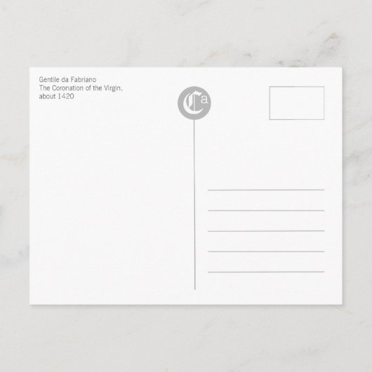 Carte postale Gentile da Fabriano Coronation CC063 (Dos)