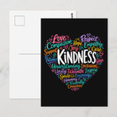 Carte Postale Gentillesse compassion empathie et respect (Devant / Derrière)